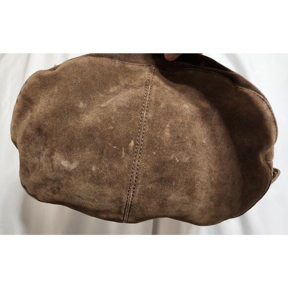 Y2k Lucky Brand Vintage Boho Chic Hobo Bag Hummingbirds Flowers Suede See Pics - Picture 5 of 9